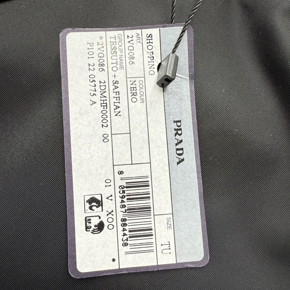 NWT PRADA Re-Nylon/ Leather Padded Large Black tote/ shopping Bag Crossbody mens - Picture 4 of 17